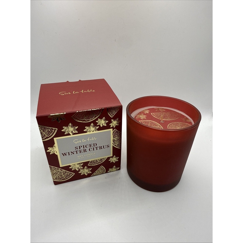 Sur La Table Spiced Winter Citrus Soy Candle Orange Cinnamon Clove Lime
